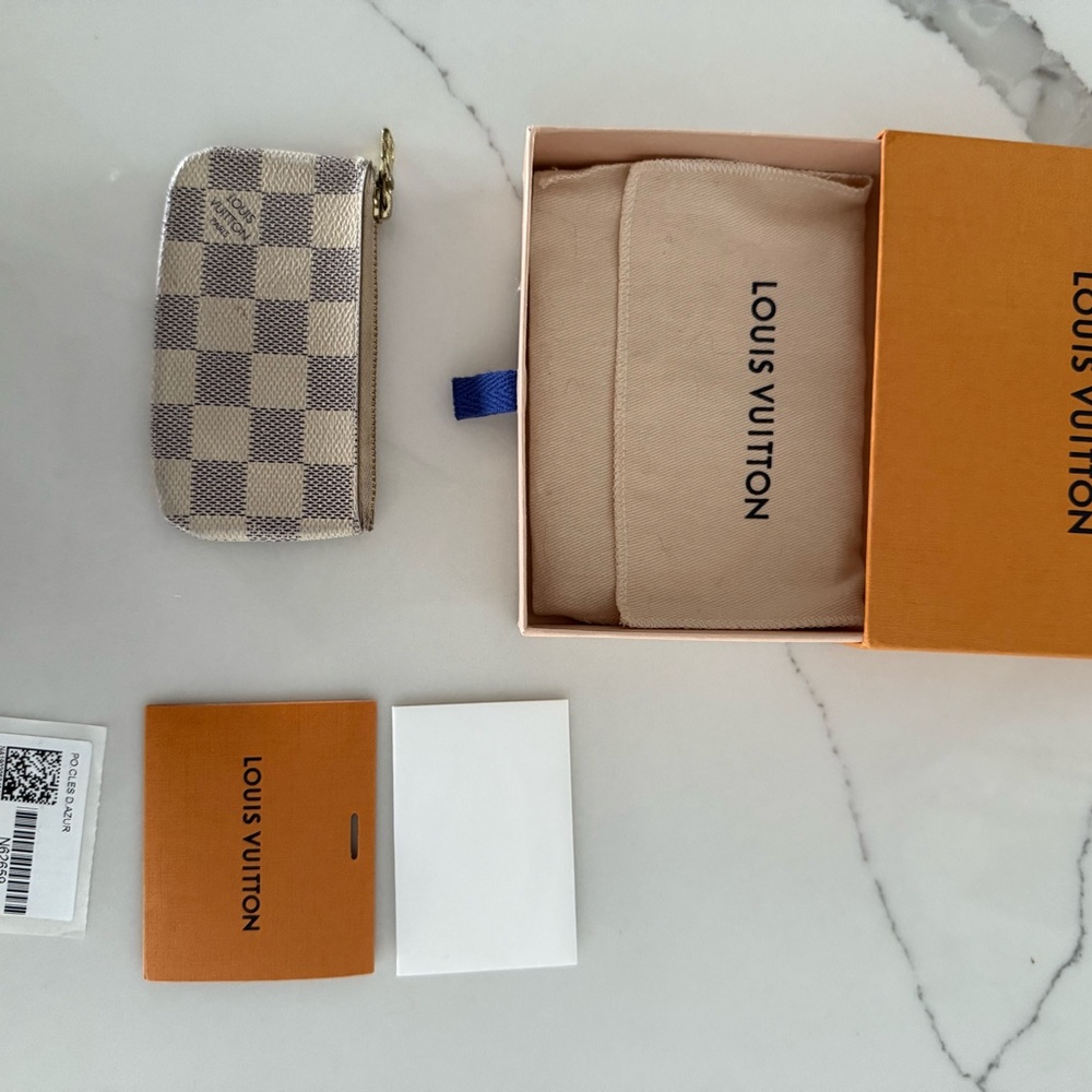 Louis Vuitton Damier Azur Key Holder with Gold Accent